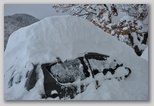La nevicata del 3 febbraio 2012: le foto scattate domenica a L'Aquila e dintorni. La zona di Scoppito sotto il Monte Calvo.