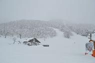 Campo Felice sotto una fitta nevicata