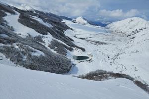 From Piazzale della Brecciara to the summit of Monte Rotondo via the Vergine slope and then the Falco off‑piste