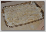 Le fettuccine fatte alla chitarra