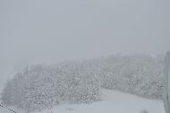 Campo Felice sotto una fitta nevicata