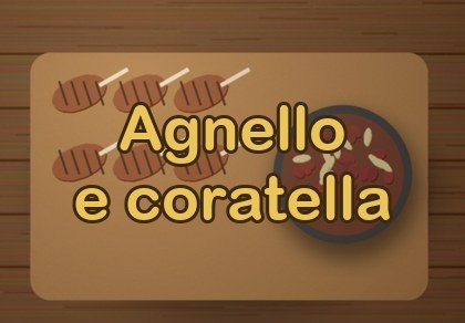 Cordero a la brasa y coratella