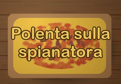 La polenta sobre la tabla