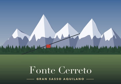 Fonte Cerreto e il Gran Sasso aquilano